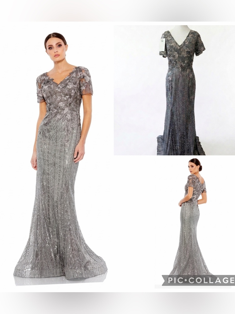 NWT MAC DUGGAL 20282 Trempet Gown Beaded and Sequined Formal Maxi size 10